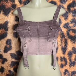 Brawnwyn Ombre Denim Crop Top